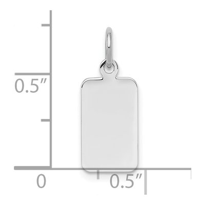 Sterling Silver Rectangle Disc Charm – view 4