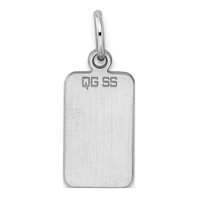 Sterling Silver Rectangle Disc Charm – view 5