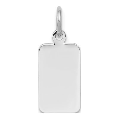 Sterling Silver Rectangle Disc Charm