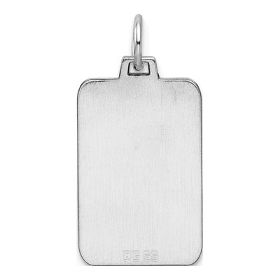Sterling Silver Rectangle Disc Charm – view 4