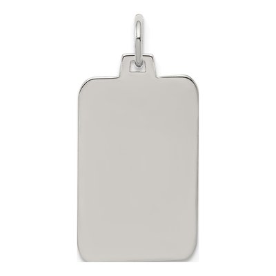 Sterling Silver Rectangle Disc Charm
