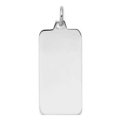 Sterling Silver Rectangle Disc Charm