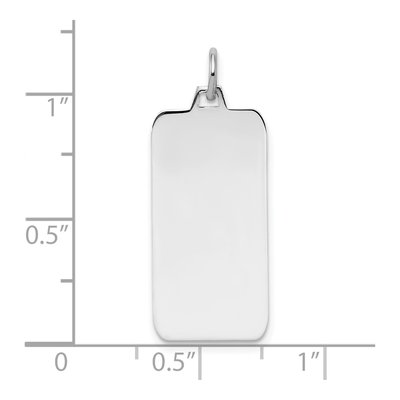 Sterling Silver Rectangle Disc Charm – view 3