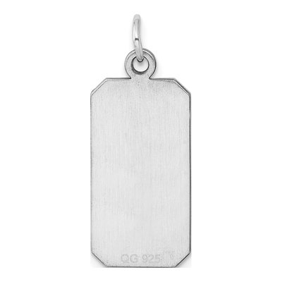Sterling Silver Rectangle Disc Charm – view 5