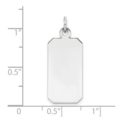 Sterling Silver Rectangle Disc Charm – view 4