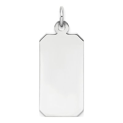 Sterling Silver Rectangle Disc Charm