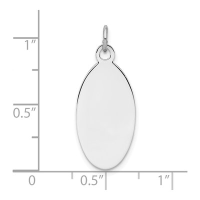 Sterling Silver Oval Disc Charm – view 4