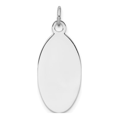 Sterling Silver Oval Disc Charm