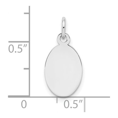 Sterling Silver Oval Disc Charm – view 4