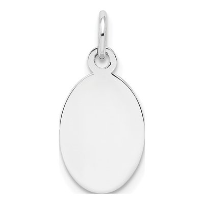 Sterling Silver Oval Disc Charm