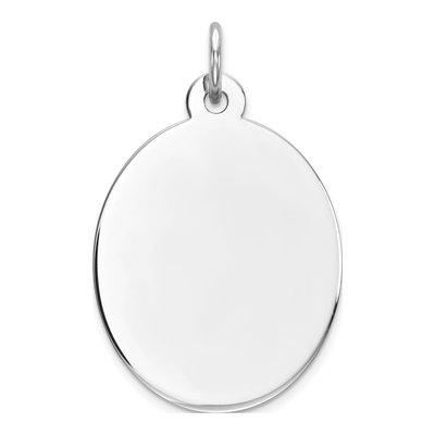 Sterling Silver Oval Disc Charm