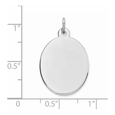 Sterling Silver Oval Disc Pendant – view 4