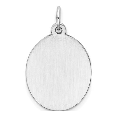 Sterling Silver Oval Disc Pendant – view 5