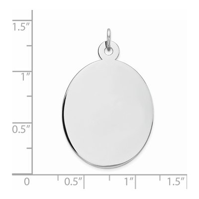 Sterling Silver Oval Disc Charm – view 4
