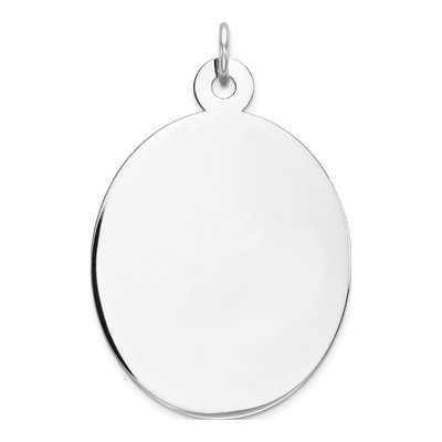Sterling Silver Oval Disc Pendant