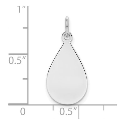 Sterling Silver Teardrop Disc Charm – view 4