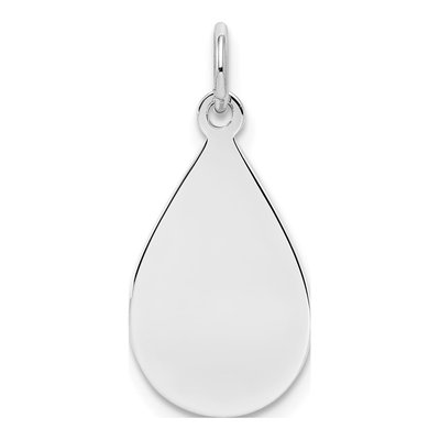 Sterling Silver Teardrop Disc Charm