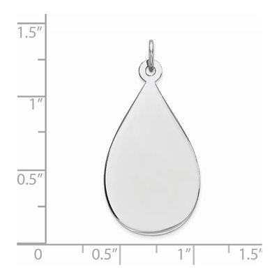 Sterling Silver Teardrop Disc Charm – view 4