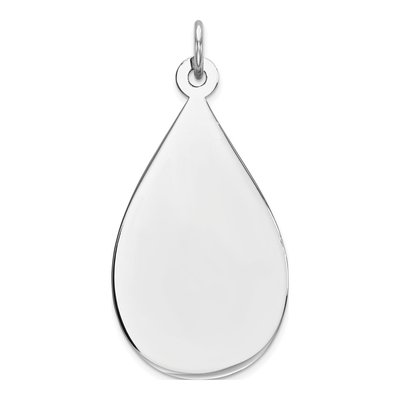 Sterling Silver Teardrop Disc Charm