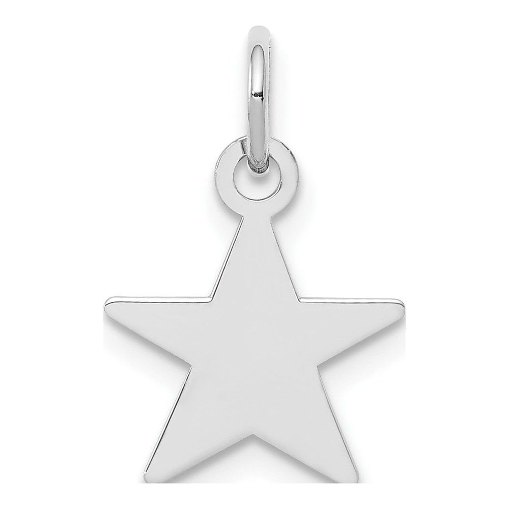 Sterling Silver Engravable Star Disc Charm