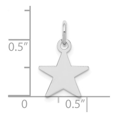 Sterling Silver Star Disc Charm – view 4