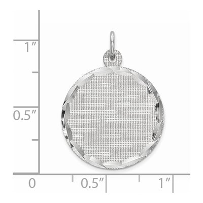 Sterling Silver Round Disc Pendant – view 4