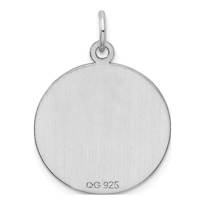 Sterling Silver Round Disc Pendant – view 5