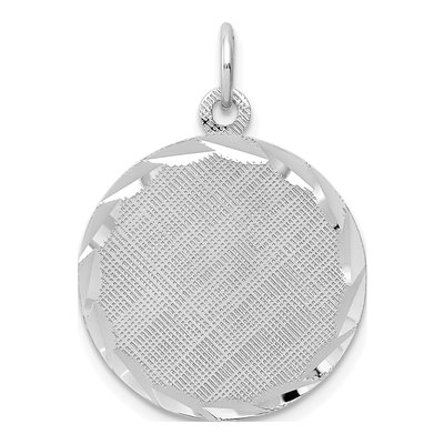 Sterling Silver Round Disc Pendant