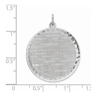 Sterling Silver Round Disc Pendant – view 4