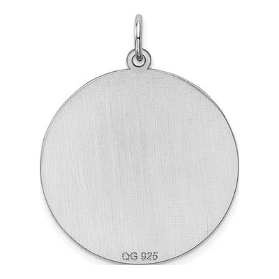 Sterling Silver Round Disc Pendant – view 5
