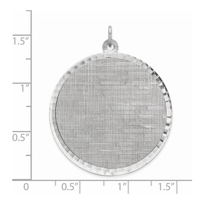 Sterling Silver Round Disc Pendant – view 4