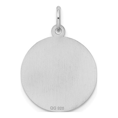 Sterling Silver Round Disc Pendant – view 5