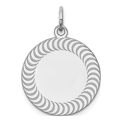 Sterling Silver Round Disc Pendant