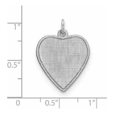 Sterling Silver Heart Disc Pendant – view 4