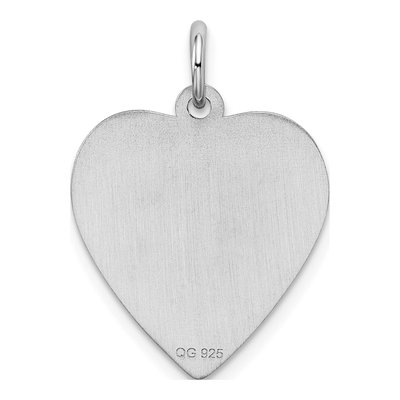 Sterling Silver Heart Disc Pendant – view 5