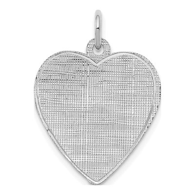 Sterling Silver Heart Disc Pendant
