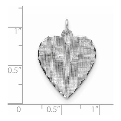 Sterling Silver Heart Disc Pendant – view 4