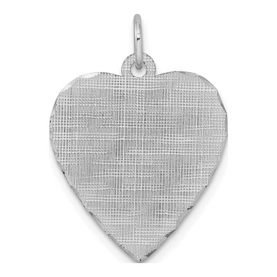 Sterling Silver Heart Disc Pendant – view 5