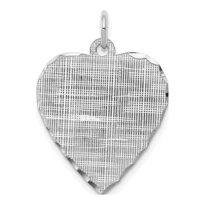 Sterling Silver Heart Disc Pendant