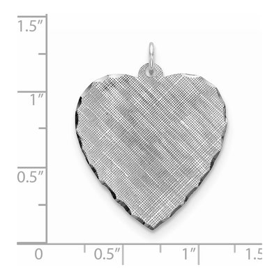 Sterling Silver Heart Disc Pendant – view 4