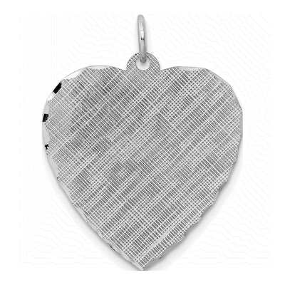 Sterling Silver Heart Disc Pendant – view 5