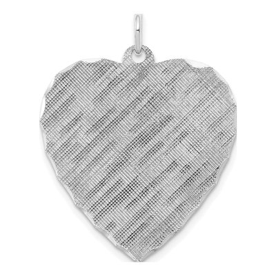 Sterling Silver Heart Disc Pendant