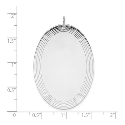 Sterling Silver Sterl Oval Front Back Disc Charm – view 6