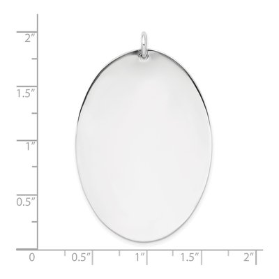 Sterling Silver Oval Disc Pendant – view 5