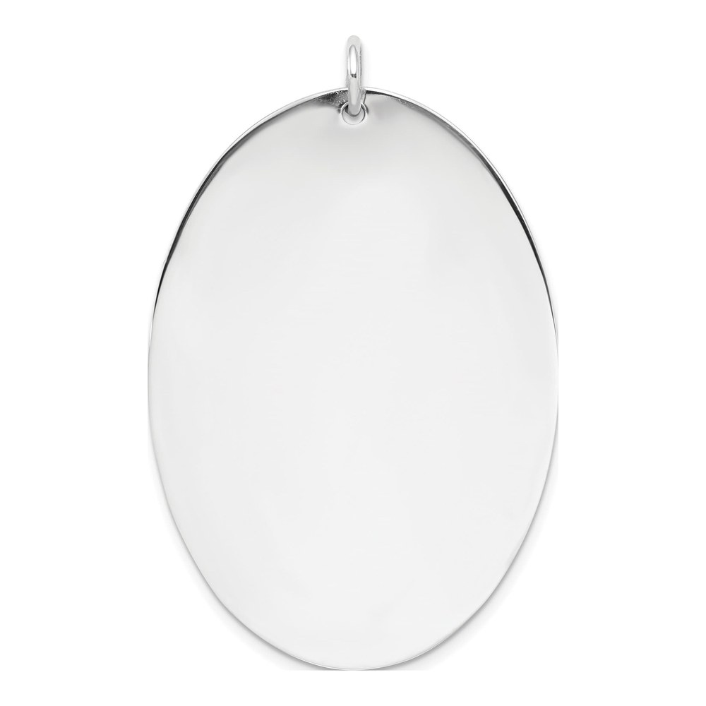 Sterling Silver Oval Disc Pendant