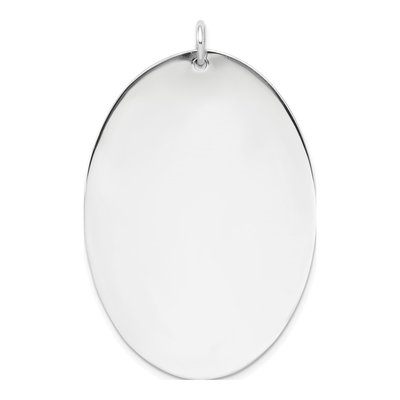 Sterling Silver Oval Disc Pendant