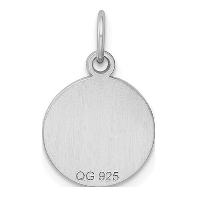 Sterling Silver Round Disc Charm – view 6