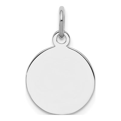 Sterling Silver Round Disc Charm