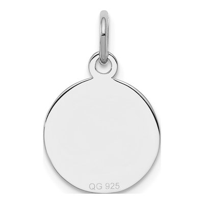 Sterling Silver Round Disc Charm – view 2