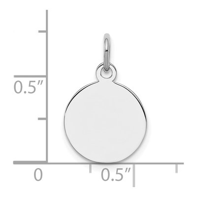 Sterling Silver Round Disc Charm – view 3